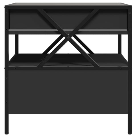 vidaXL Coffee Table with Infinity LED Black 50x50x51 cm