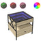 vidaXL Coffee Table with Infinity LED Sonoma Oak 50x50x51 cm