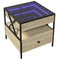 vidaXL Coffee Table with Infinity LED Sonoma Oak 50x50x51 cm