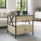 vidaXL Coffee Table with Infinity LED Sonoma Oak 50x50x51 cm
