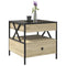 vidaXL Coffee Table with Infinity LED Sonoma Oak 50x50x51 cm