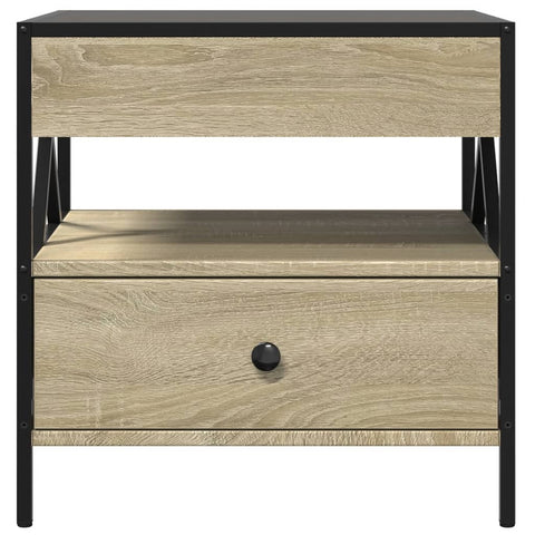 vidaXL Coffee Table with Infinity LED Sonoma Oak 50x50x51 cm