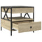 vidaXL Coffee Table with Infinity LED Sonoma Oak 50x50x51 cm