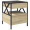 vidaXL Coffee Table with Infinity LED Sonoma Oak 40x40x51 cm