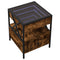 vidaXL Coffee Table with Infinity LED Smoked Oak 40x40x51 cm