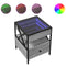 vidaXL Coffee Table with Infinity LED Grey Sonoma 40x40x51 cm