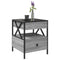 vidaXL Coffee Table with Infinity LED Grey Sonoma 40x40x51 cm