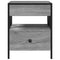 vidaXL Coffee Table with Infinity LED Grey Sonoma 40x40x51 cm