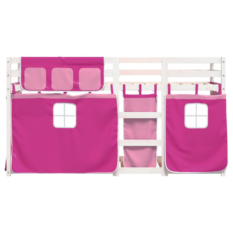 vidaXL Bunk Bed without Mattress Pink 80x200 cm Solid Wood Pine