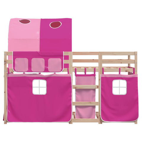 vidaXL Bunk Bed without Mattress Pink 80x200 cm Solid Wood Pine