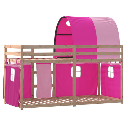 vidaXL Bunk Bed without Mattress Pink 80x200 cm Solid Wood Pine