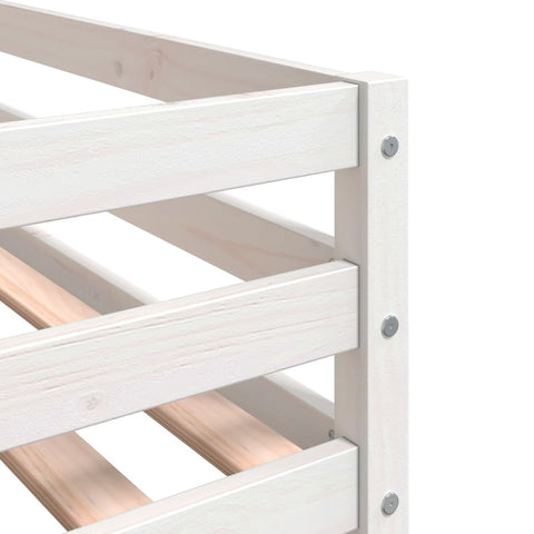 vidaXL Bunk Bed without Mattress White&Black 80x200 cm Solid Wood Pine