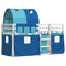 vidaXL Bunk Bed without Mattress Blue 90x190 cm Single Solid Wood Pine