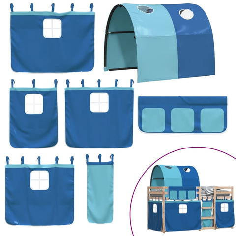 vidaXL Bunk Bed without Mattress Blue 75x190 cm Small Single Solid Wood Pine