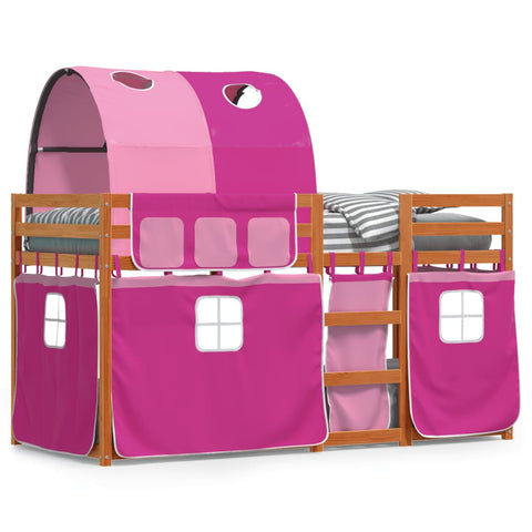 vidaXL Bunk Bed without Mattress Pink 80x200 cm Solid Wood Pine