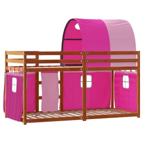 vidaXL Bunk Bed without Mattress Pink 80x200 cm Solid Wood Pine