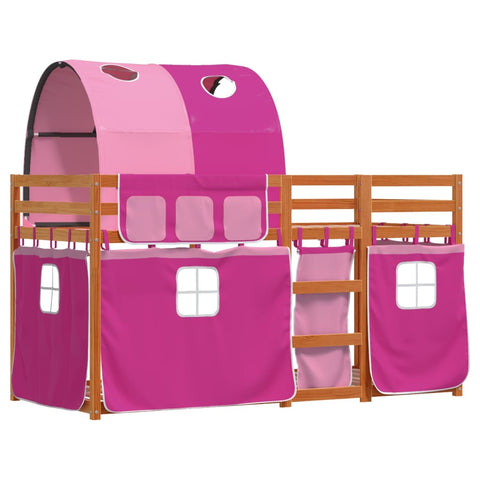 vidaXL Bunk Bed without Mattress Pink 75x190 cm Small Single Solid Wood Pine