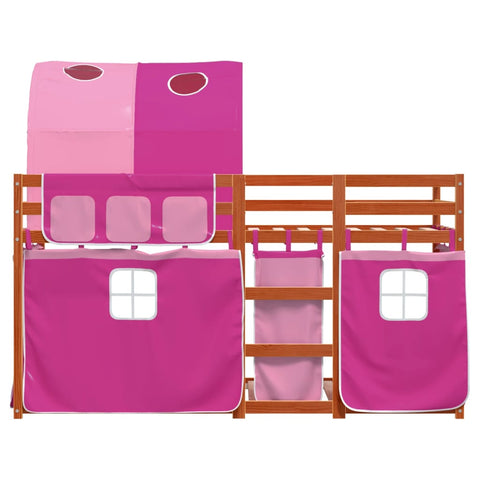 vidaXL Bunk Bed without Mattress Pink 75x190 cm Small Single Solid Wood Pine