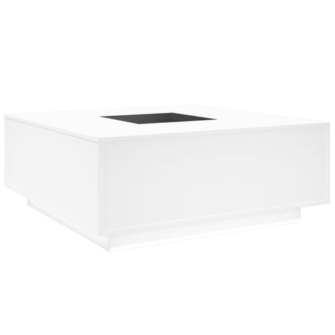 vidaXL Coffee Table with Infinity LED White 100x100x40 cm
