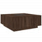 vidaXL Coffee Table with Infinity LED Brown Oak 100x100x40 cm