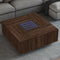 vidaXL Coffee Table with Infinity LED Brown Oak 100x100x40 cm