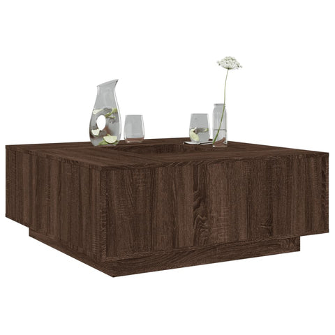 vidaXL Coffee Table Brown Oak 100x100x40 cm Engineered Wood