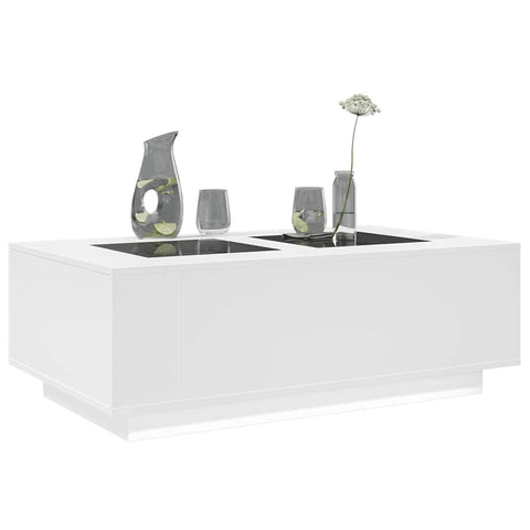 vidaXL Coffee Table with Infinity LED White 116x69x40 cm