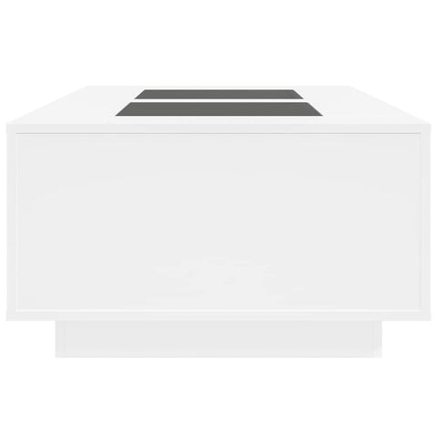 vidaXL Coffee Table with Infinity LED White 116x69x40 cm