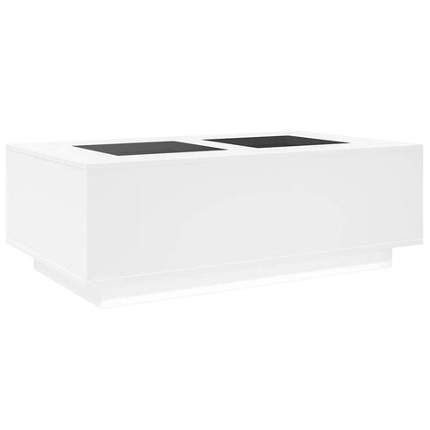 vidaXL Coffee Table with Infinity LED White 116x69x40 cm