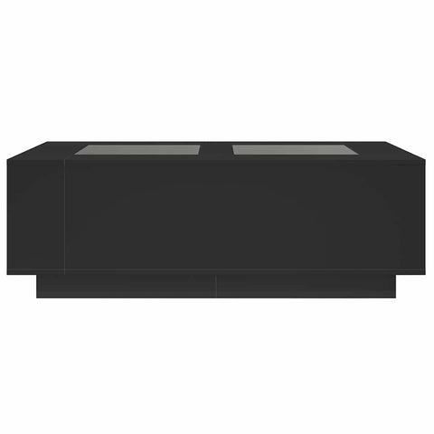 vidaXL Coffee Table with Infinity LED Black 116x69x40 cm