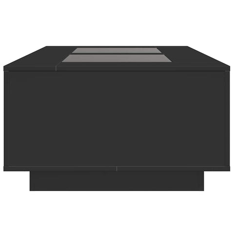 vidaXL Coffee Table with Infinity LED Black 116x69x40 cm