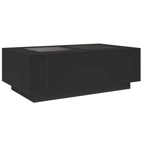 vidaXL Coffee Table with Infinity LED Black 116x69x40 cm