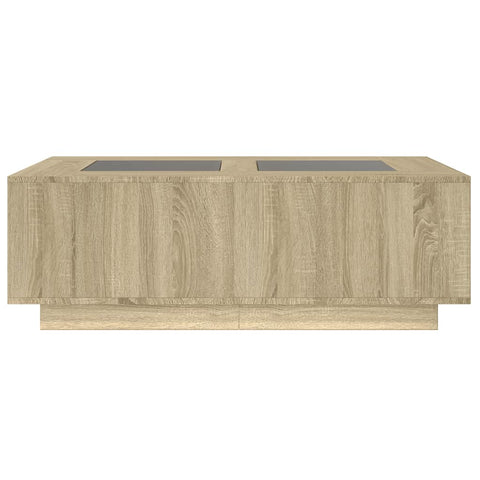 vidaXL Coffee Table with Infinity LED Sonoma Oak 116x69x40 cm