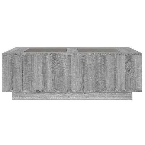 vidaXL Coffee Table with Infinity LED Grey Sonoma 116x69x40 cm