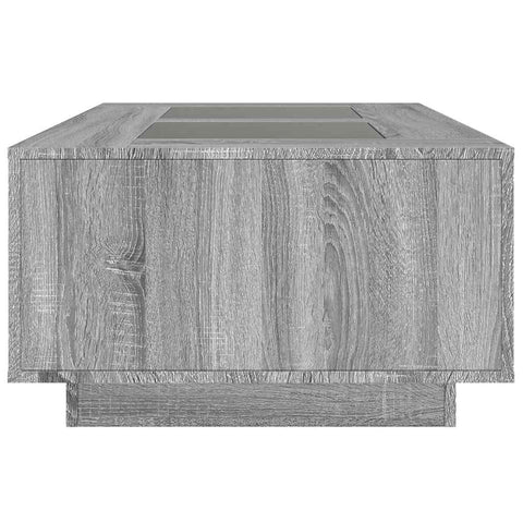 vidaXL Coffee Table with Infinity LED Grey Sonoma 116x69x40 cm