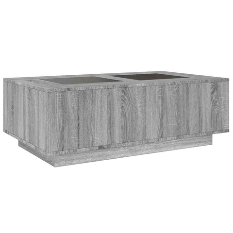 vidaXL Coffee Table with Infinity LED Grey Sonoma 116x69x40 cm