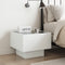 vidaXL Bedside Table with Infinity LED White 40x40x30 cm