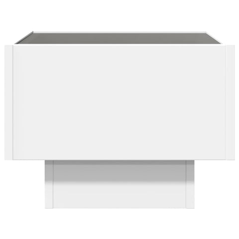 vidaXL Bedside Table with Infinity LED White 40x40x30 cm