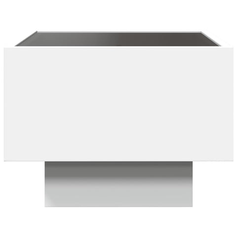 vidaXL Bedside Table with Infinity LED White 40x40x30 cm