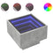 vidaXL Bedside Table with Infinity LED Concrete Grey 40x40x30 cm