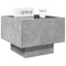 vidaXL Bedside Table with Infinity LED Concrete Grey 40x40x30 cm