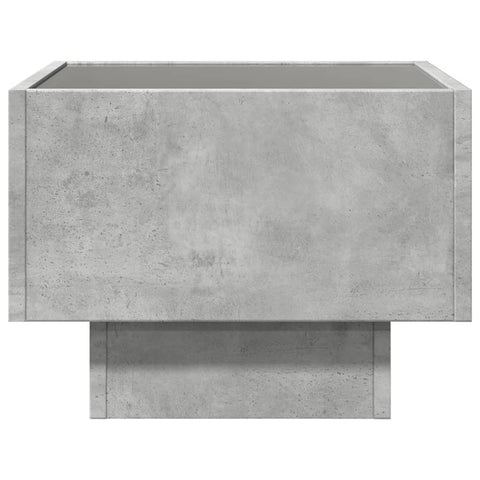 vidaXL Bedside Table with Infinity LED Concrete Grey 40x40x30 cm