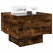 vidaXL Bedside Table with Infinity LED Smoked Oak 40x40x30 cm