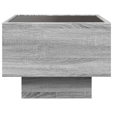 vidaXL Bedside Table with Infinity LED Grey Sonoma 40x40x30 cm