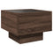 vidaXL Bedside Table with Infinity LED Brown Oak 40x40x30 cm