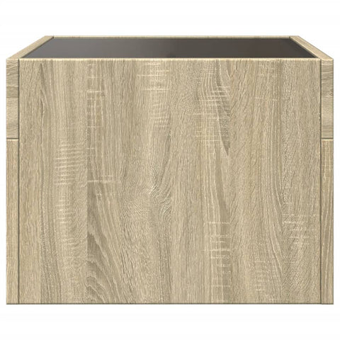 vidaXL Bedside Table with Infinity LED Sonoma Oak 40x40x30 cm