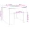 vidaXL Bedside Table with Infinity LED Sonoma Oak 40x40x30 cm