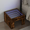 vidaXL Bedside Table with Infinity LED Smoked Oak 40x40x30 cm
