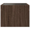 vidaXL Bedside Table with Infinity LED Brown Oak 40x40x30 cm