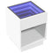 vidaXL Bedside Table with Infinity LED White 40x40x50 cm